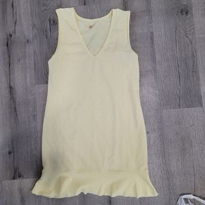 Sundays one yellow sleeveless sweatshirt dress size small.